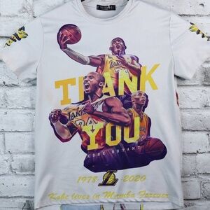 White Kobe Bryant Thank You Tribute T-Shirt Size XL